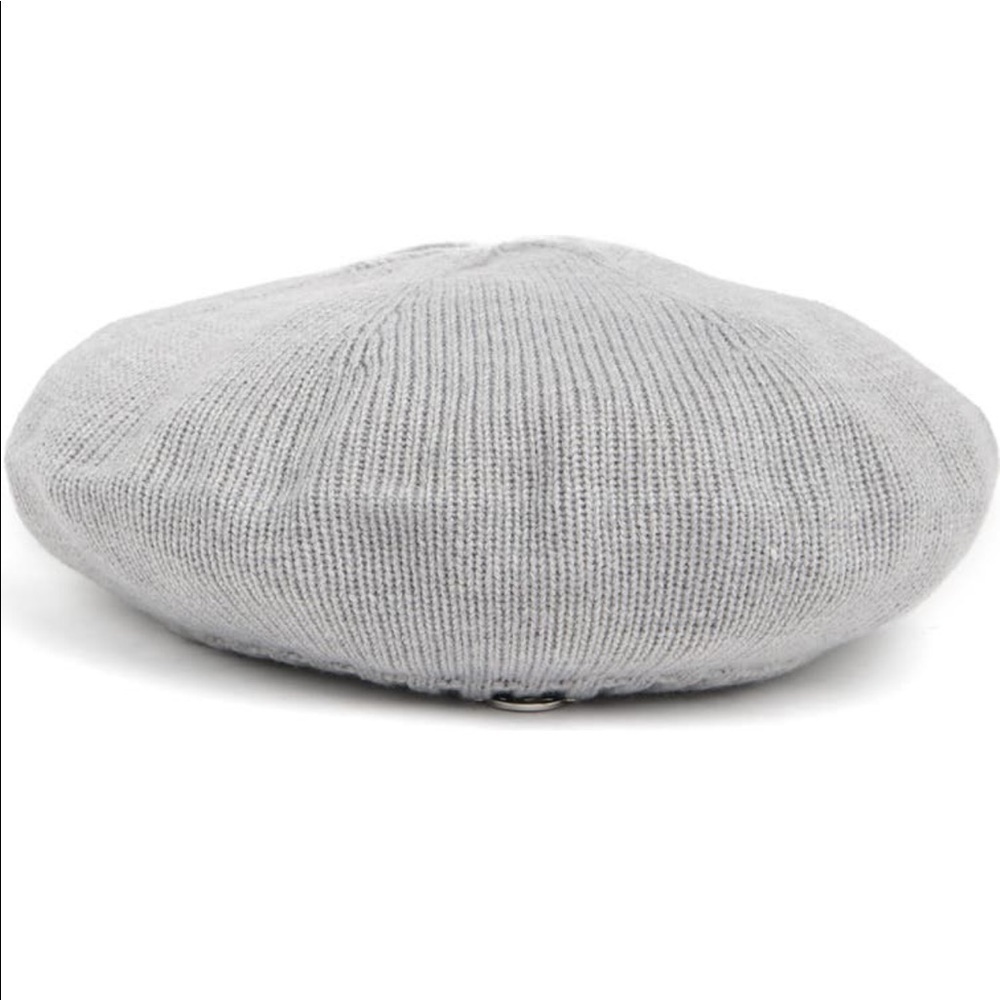 NWT Michael Kors Classic Rib Beret - Light Grey
